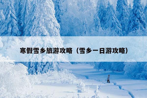 寒假雪乡旅游攻略（雪乡一日游攻略）