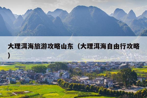 大理洱海旅游攻略山东（大理洱海自由行攻略）