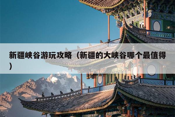 新疆峡谷游玩攻略（新疆的大峡谷哪个最值得）