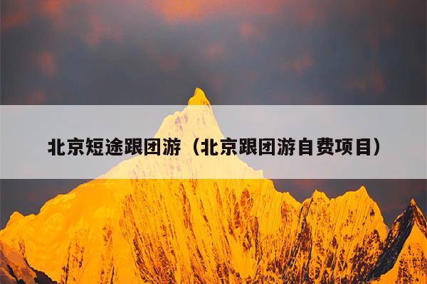 北京短途跟团游（北京跟团游自费项目）
