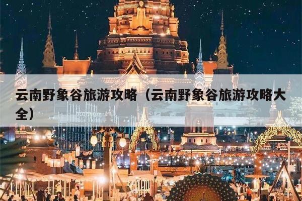 云南野象谷旅游攻略（云南野象谷旅游攻略大全）